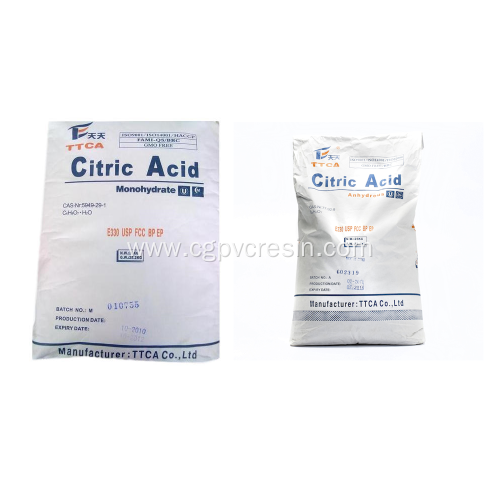 TTCA Citric Acid Monohydrate & Anhydrous